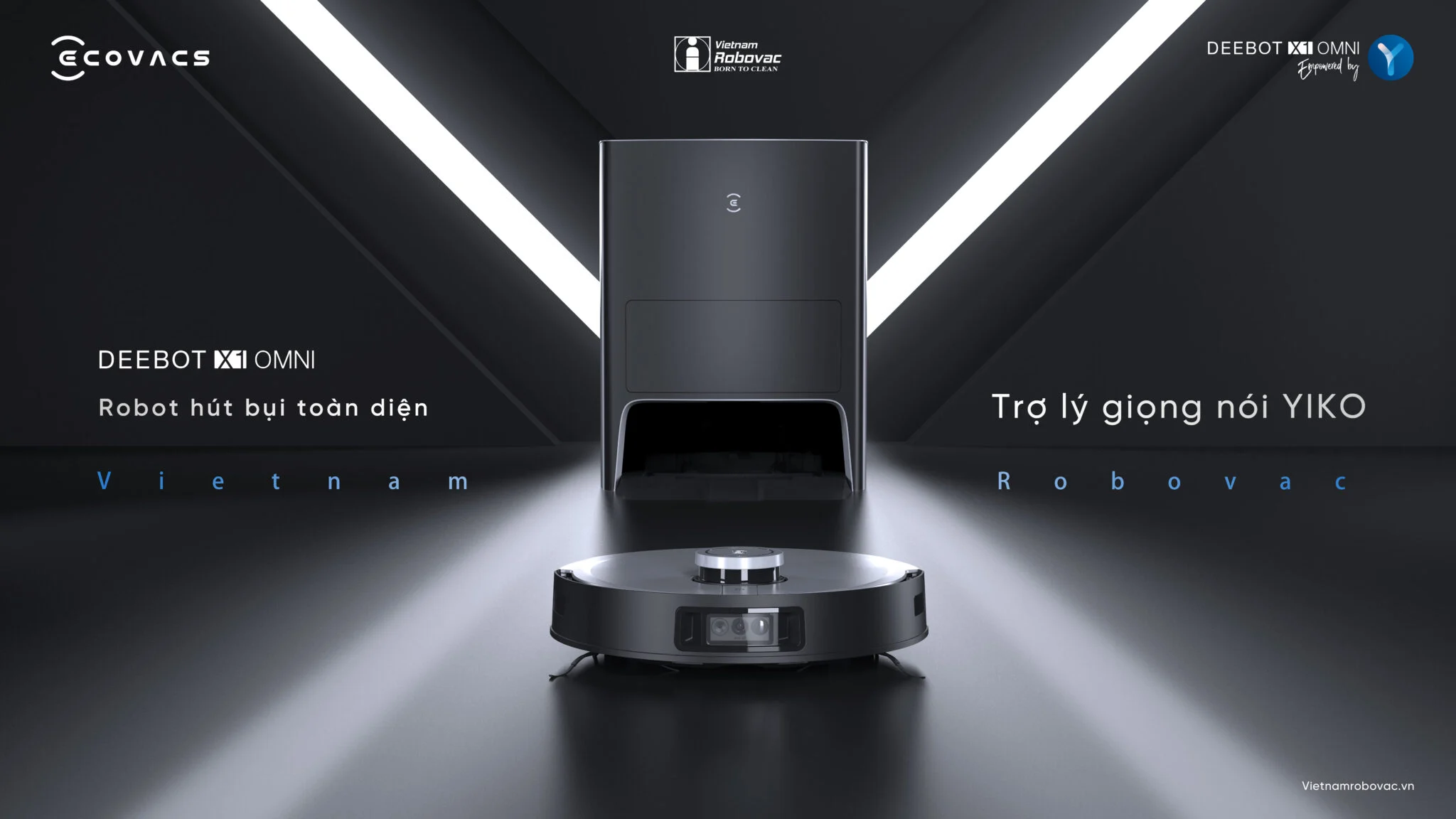 Robot hút bụi lau nhà Ecovacs Deebot X1 Omni